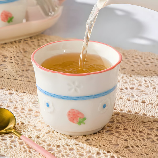 Porcelain Teapot & Cup Set 4 Pcs